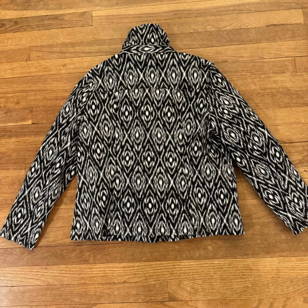 Studio Works black white full zip jacket size XLP b56
